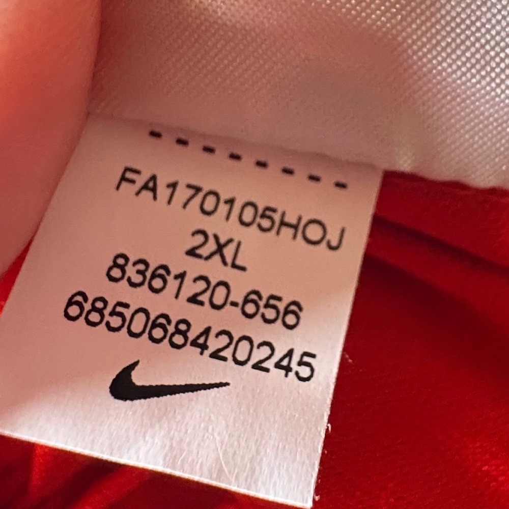 Nike Track Pants Women's XXL Red Excellent Zipper Ankle Side Stripe 836120-656 - Picture 6 of 9